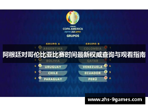 阿根廷对哥伦比亚比赛时间最新权威查询与观看指南